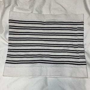 Striped bandeau crop top